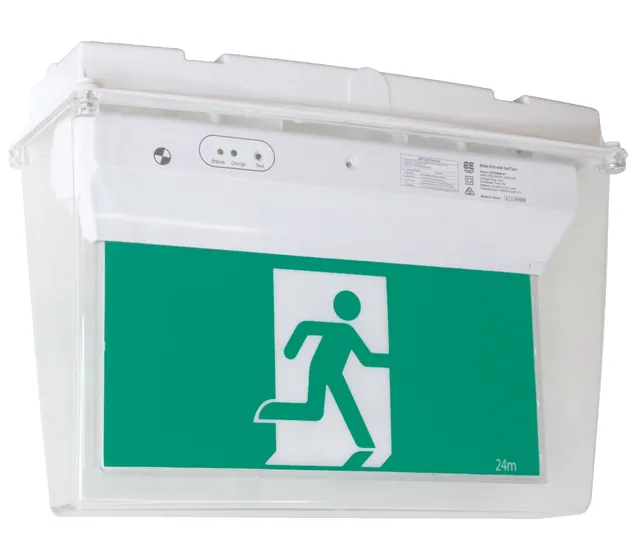 All-in-One Surface Mounted Easy Connect Blade LED Exit with Weatherproof Enclosure